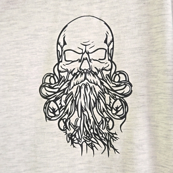 Men's Bearded Skull Tshirt 2XL - Picture 3 of 9